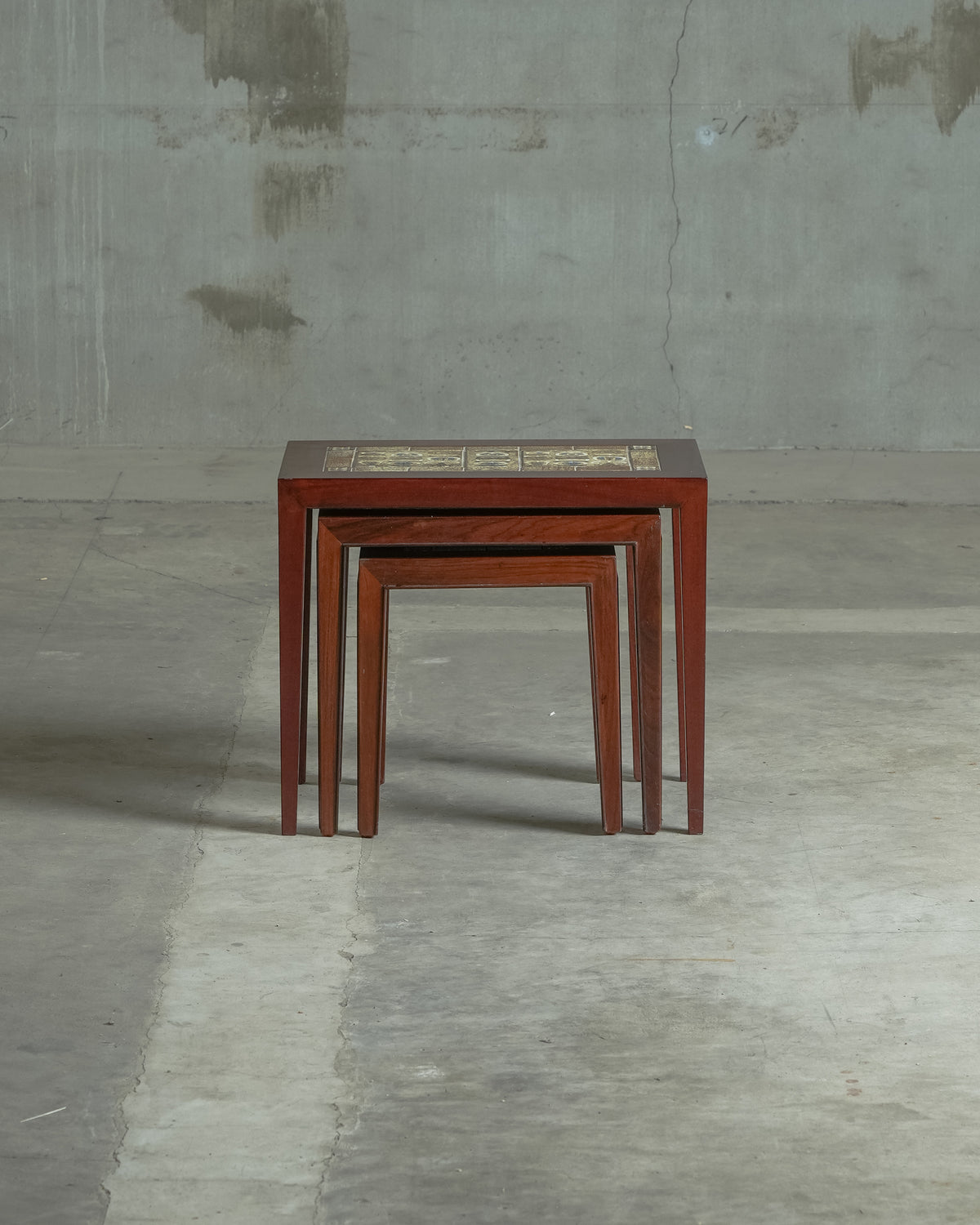 BACKシリーズ / Severin Hansen / Haslev×Royal Copenhagen｜北欧ヴィンテージ タイルトップ ネストテーブル