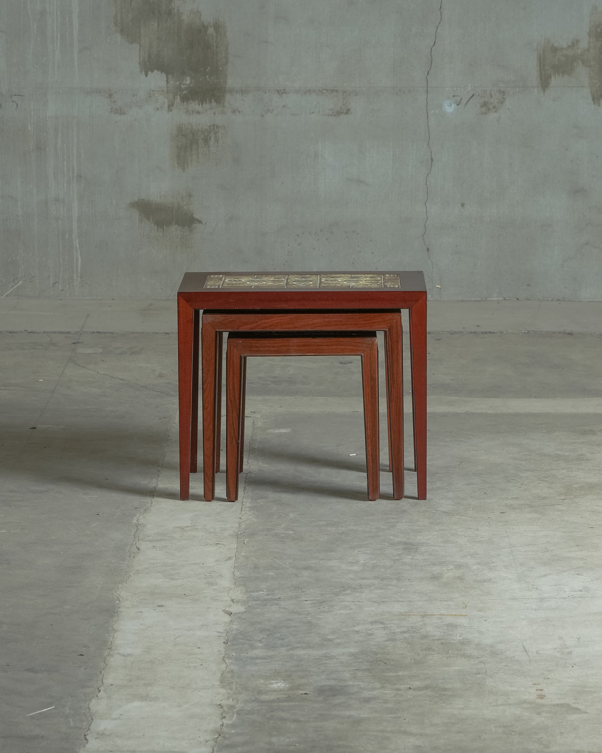 BACKシリーズ / Severin Hansen / Haslev×Royal Copenhagen｜北欧ヴィンテージ タイルトップ ネストテーブル